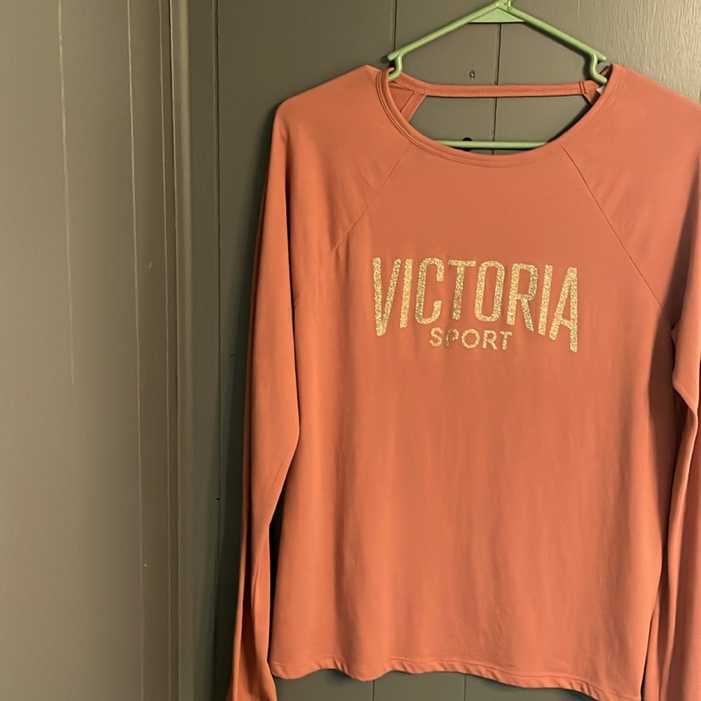Victoria Secret Sport long sleeve, open back top.
